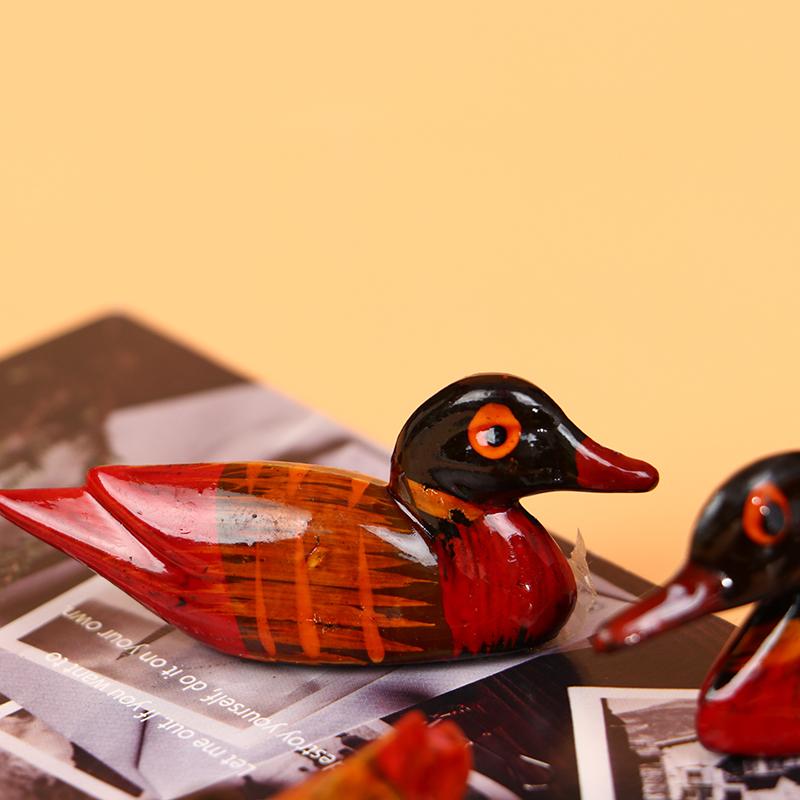 2Pcs Vintage Resin Pair Of Mandarin Ducks Chopstick Holder For Home Decor