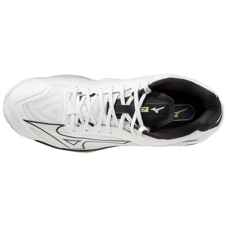 Mizuno Ткань Кожа Нескользящие Износостойкие Кроссовки Мид-топ Унисекс Тренировочные Кроссовки Белые V1GA225009