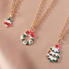 Женское ожерелье, декоративное универсальное блестящее ожерелье с подвеской на рождественскую тематику для повседневного ношения