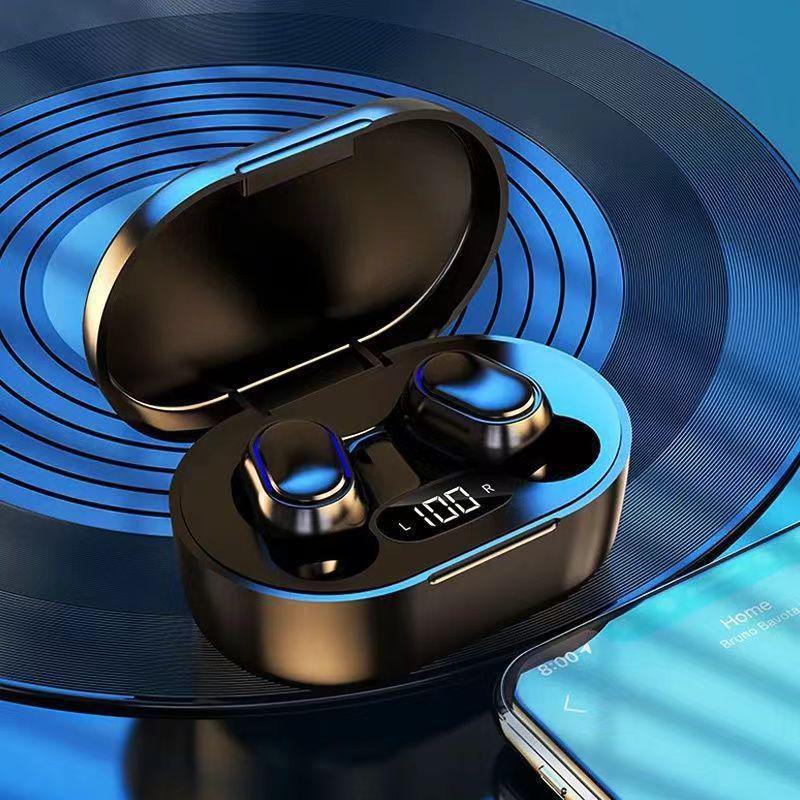 Bluetooth-наушники E7s: Цифровой дисплей, спорт и игры, длительное время работы от батареи, беспроводная гарнитура