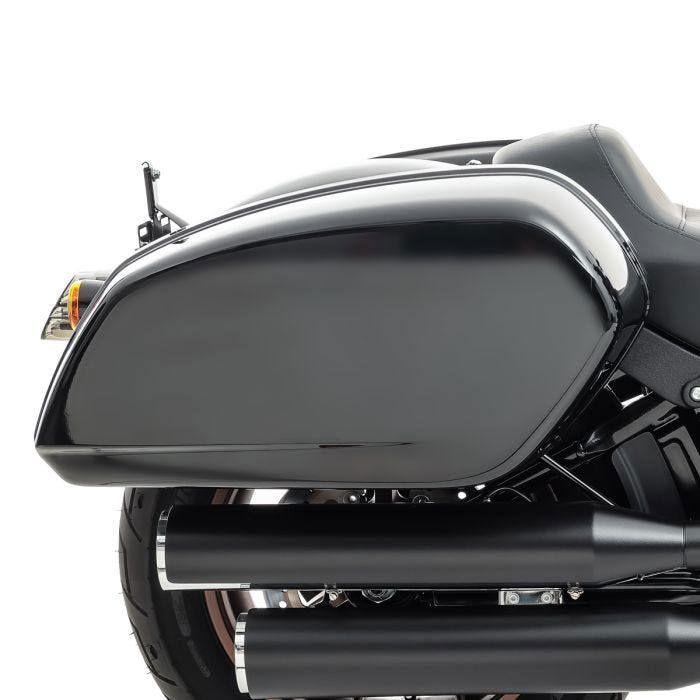 Жесткие кофры - Craftride HB14 - Совместимы с Harley Davidson Low Rider 2018-2025 - 25 л - Черный глянцевый