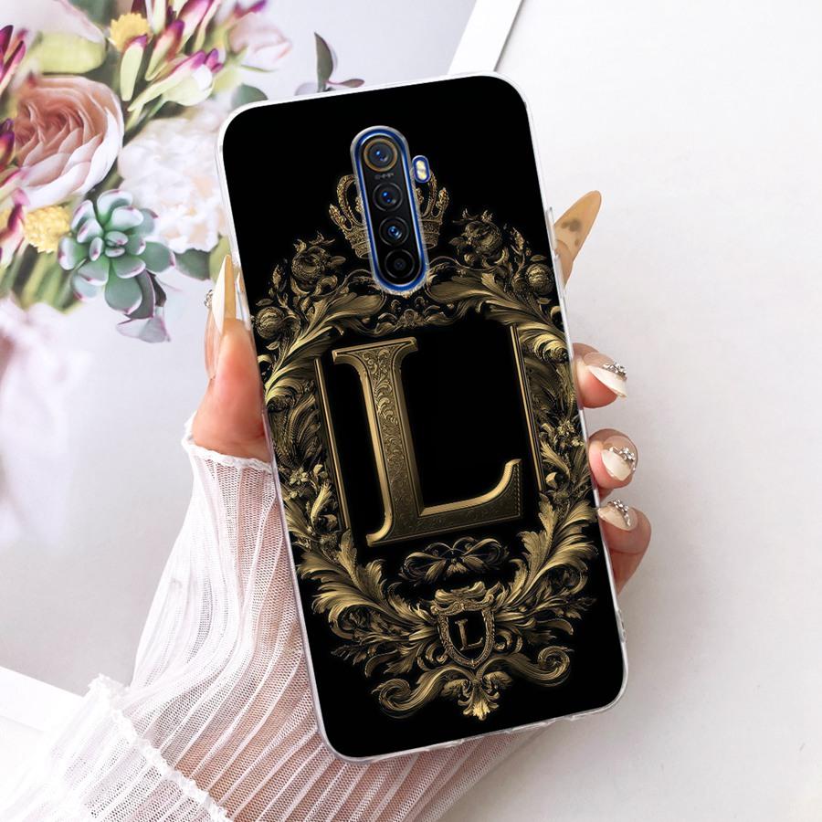 For Realme X2 Pro Case Initial Letter Silicone Protective Soft Back Cover For RealmeX2 XT Case X T OPPOK5 X 2 Pro  Phone Funda