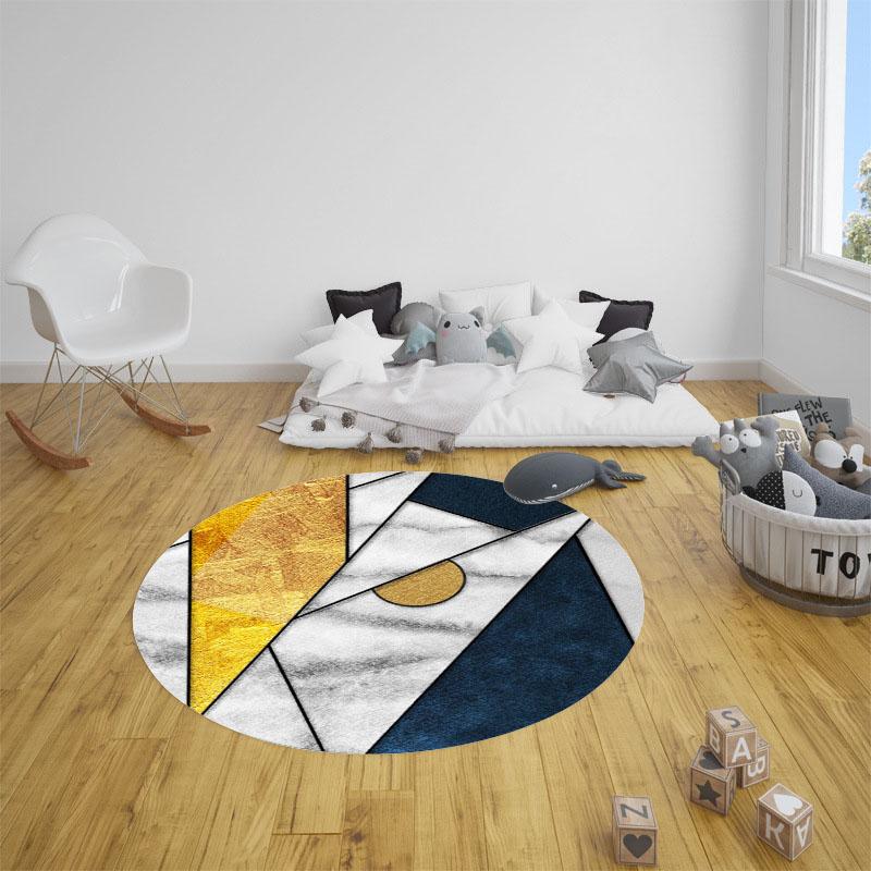 Современный круглый ковер с тигром для гостиной, противоскользящий коврик для спальни, компьютерный стул, коврики, детские ковры и коврики 100 см/120 см