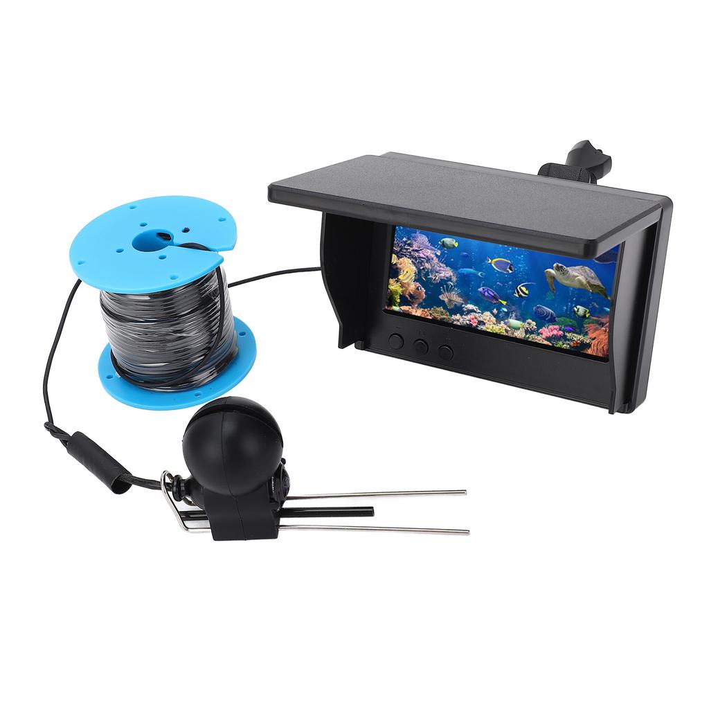Подводная камера для рыбалки 1080P с экраном 4,3 дюйма, кабелем 30 м, сверхширокоугольным объективом, эхолотом для подледной рыбалки