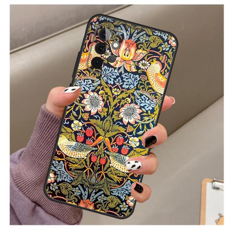 Кейс William Morris Strawberry Thief для Samsung Galaxy A35 A55 A15 A32 A12 A22 A52 A06 A54 A34 A14 A56 A36 A26 A16 A13 A53