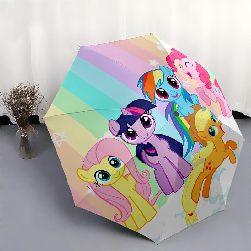 1 шт. Зонт My Little Pony Круг Дружбы с Пластиковой Ручкой, Подходит для Всех Сезонов, Домашний, Дорожный, Уличный Зонт M1114