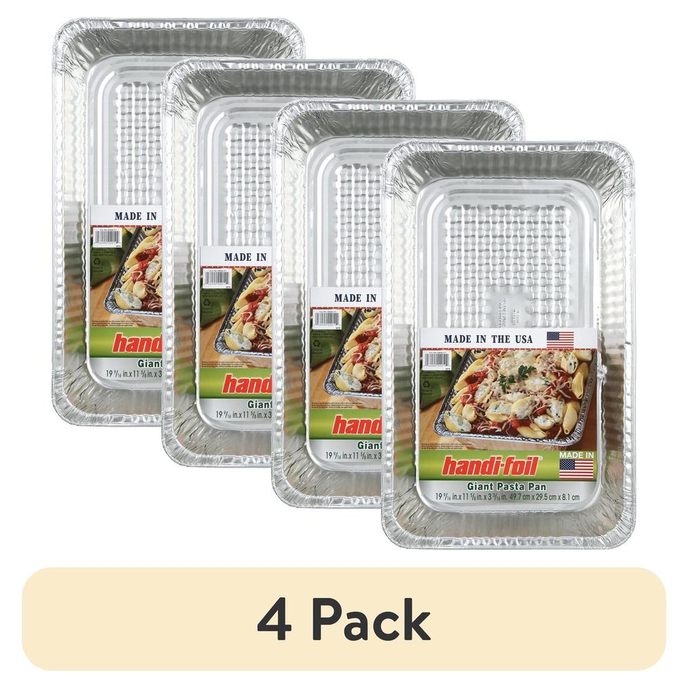 Набор из 4 одноразовых алюминиевых форм для пасты, экологически чистая гигантская сервировочная форма для выпечки, идеально подходит для лазаньи, мясного салата, фуршетов, вечеринок, барбекю, легкая уборка