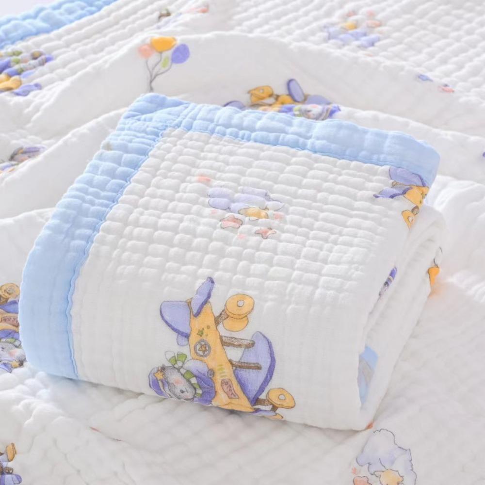 Baby Pure Cotton Class A Soft and Breathable Six-layer Integrated Children's Bath Towel Kindergarten Small Quilt