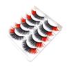 5 pairs/Tray Flexible Volume Colorful Eyelashes Long Makeup Party Lashes  Festival
