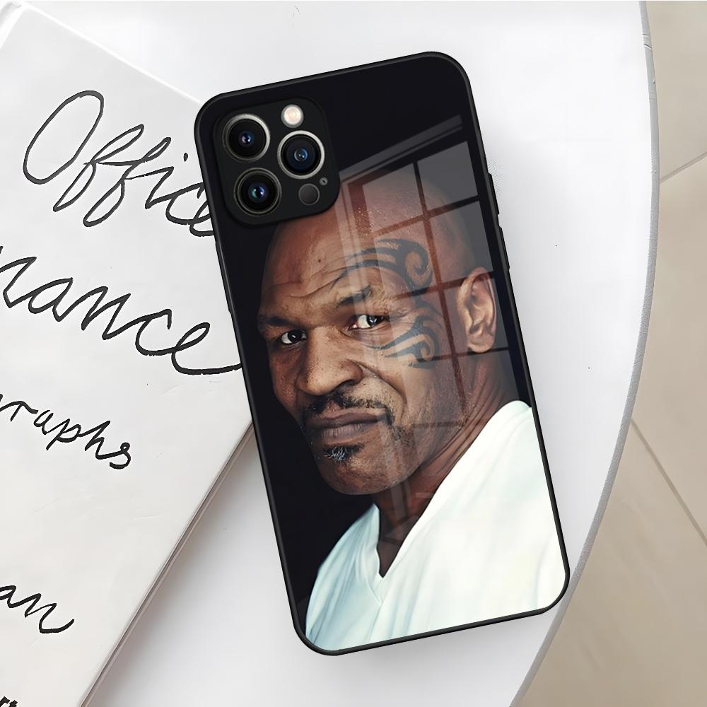 Чехол для телефона Мужской Боксер Майк Тайсон для Iphone 16 15 14 12 11 13 Pro Max Mini X Xr Xs Se 8 Puls Стеклянная Крышка