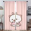 Персиковый моти кот затемняющие шторы для комнаты 2 панели шторы для спальни украшение на Хэллоуин перегородка домашний интерьер шторы