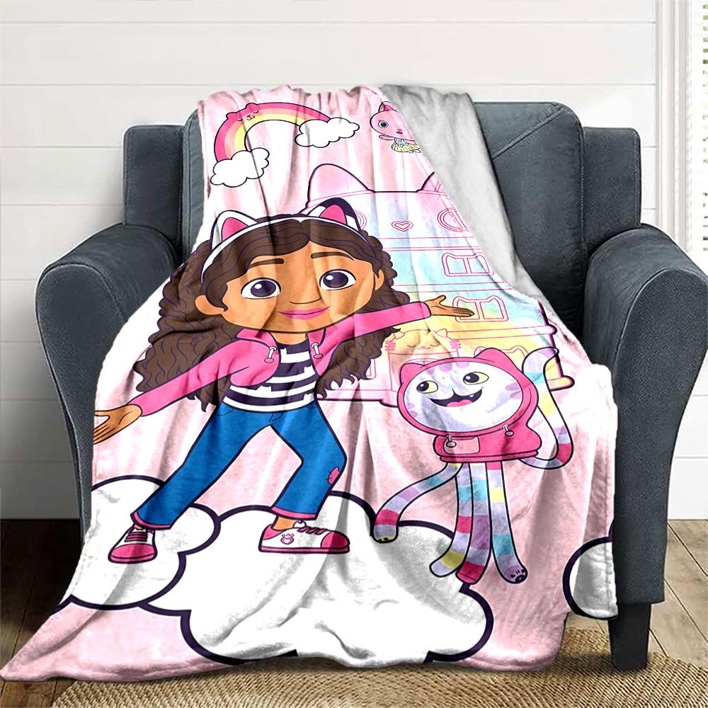 Gabby's Dollhouse Blanket Ultra-Soft Suitable for Office Chair Picnics Sofa Four Seasons Multipurpose Digital Print Birthday Christmas Gift Blanket