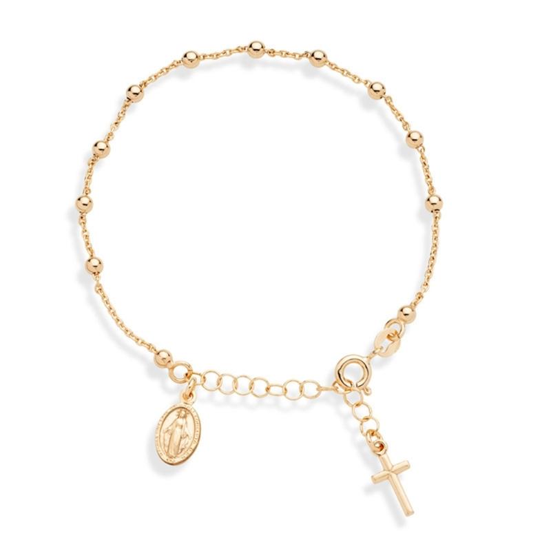 Catholic Church Crucifix Crosses Pendant Rosary Bracelet Christ Prayer Metal Rosaries Beads Chain Religious Jewelry