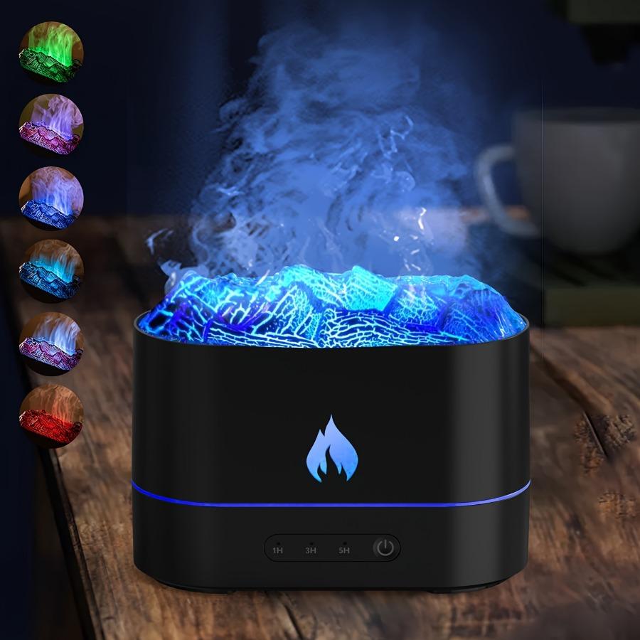 250 мл Увлажнитель воздуха Flame Humidifier 1/3/5H USB Smart Timing LED Электрический аромадиффузор Имитация огня Ночная лампа