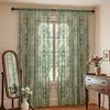 1 шт. Зеленые кружевные шторы для гостиной и спальни, перегородные шторы, готовые тюлевые жалюзи, кружевные шторы на штангу в стиле «перфорированный лист лотоса», шторы для спальни