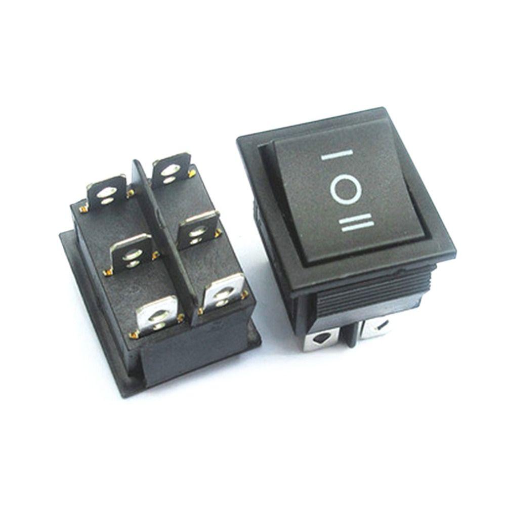 6-Pin 3rd Gear 16A 250V with Light Switches Rocker Power Switch Self-locking/Latching