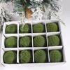 12pcs Plastic Flocked Christmas Tree Ball 6cm Christmas Tree Decorations  Engagements