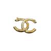 Chanel [24P Новинка] Брошь с логотипом Double C Женская Золотая, Белая и Черная