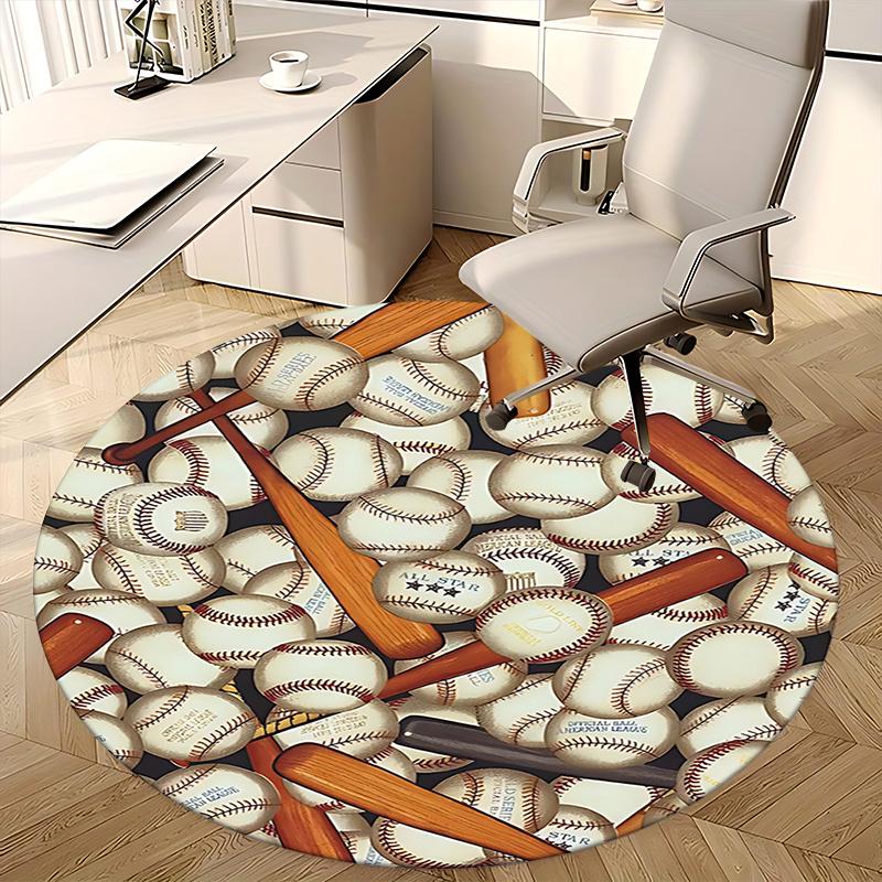 Baseball Office Carpet Chair Mats, Sports Themed Desk Mat for Home Office, Baseball Lover Gifts, Baseball Accessories1118014a