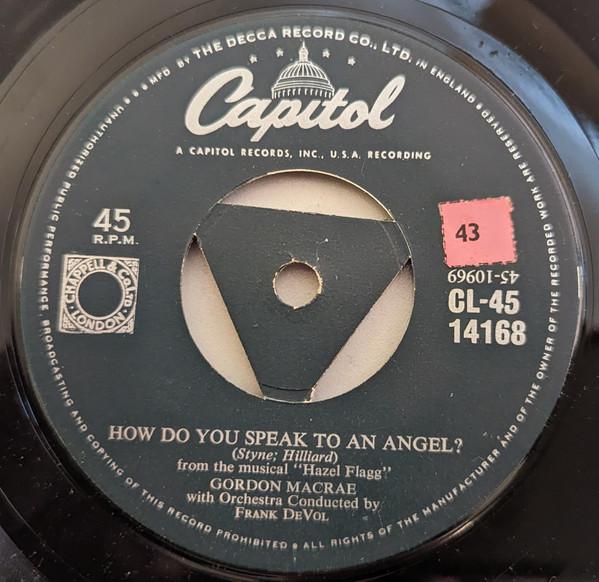 7-дюймовая пластинка GORDON MACRAE How Do You Speak To An Angel Ces 45CL14168 Capitol Records 1954 UK Jazz Б/у