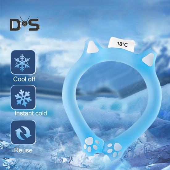 Летняя охлаждающая трубка для шеи Носимый охладитель для шеи Легкое многоразовое ледяное кольцо На открытом воздухе Предотвращение теплового удара Портативный воротник с обертыванием на шею
