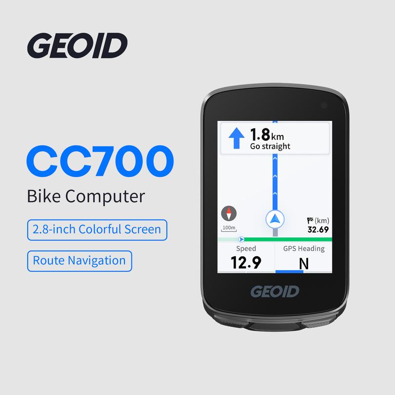 GPS-велокомпьютер GEOID CC700 2,8-дюймовый цветной экран Навигация по маршруту Велосипедный спидометр WIFI Водонепроницаемый Одометр для велоспорта
