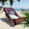 Glass Art Wedding and Roses 2D Flat Print Beach Towel, Large Soft Quick Dry Towel for Beach Camping SwimmingSSTJ0917547