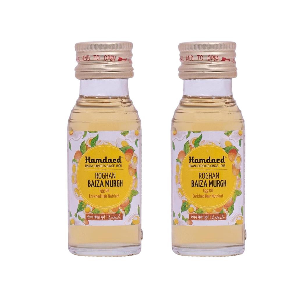 Hamdard Масло для волос Roghan Baiza Murgh 50 мл Упаковка из 2 шт. | Способствует росту волос и уходу за здоровой кожей головы