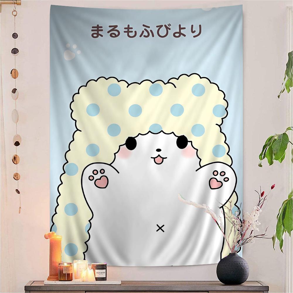 Cute Cartoon Marumofubiyori Cartoon Tapestry for Living Room Home Dorm Decor INS Home Decor