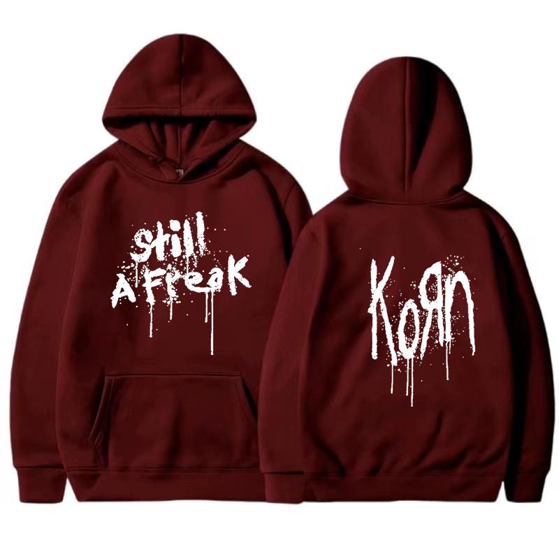Korn Music Concert Rock Band WORLD TOUR Hoodie Мужская и женская толстовка Мужской винтажный пуловер