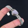 Womens Day Sale Trillion Purpurite Stone 925 Sterling Silver New Bangle Bracelet