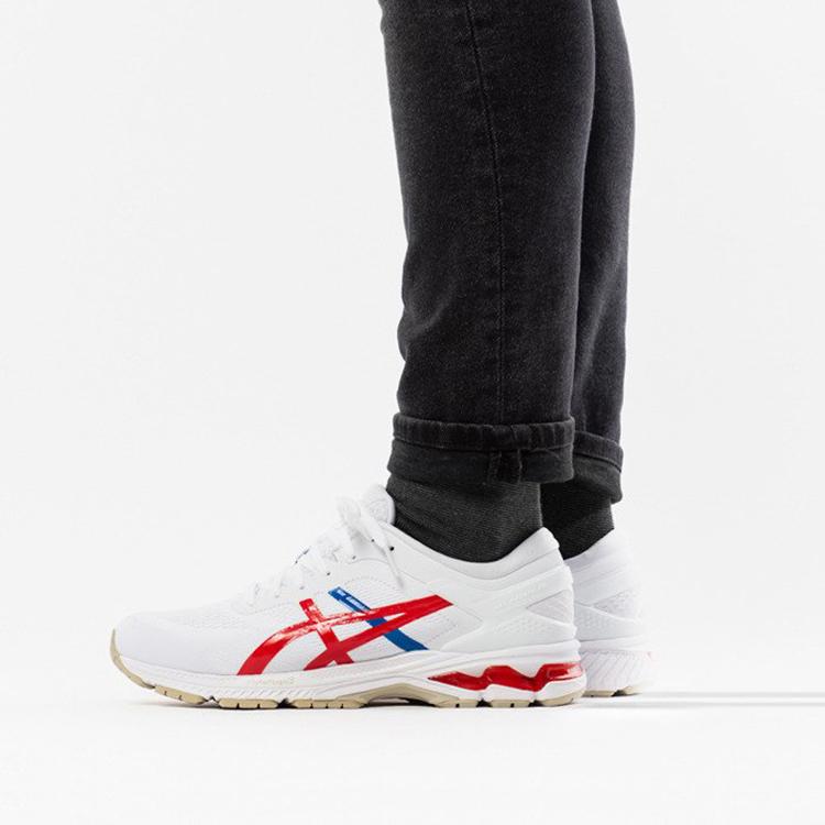 Asics Мужские кроссовки Gel Kayano 26 Retro Tokyo белые классические-красные синие 1011A771-100