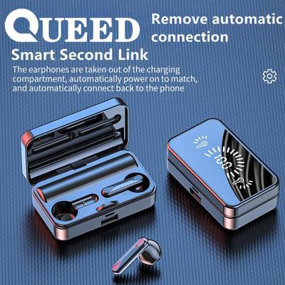 S20 Mirror Bluetooth 5.2 HIFI 3D Стерео Широкоустойчивые водонепроницаемые наушники с микрофоном Светодиодная гарнитура с сенсорным управлением