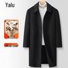 Мужское полудлинное зимнее пальто Yalu из смесовой мериносовой шерсти