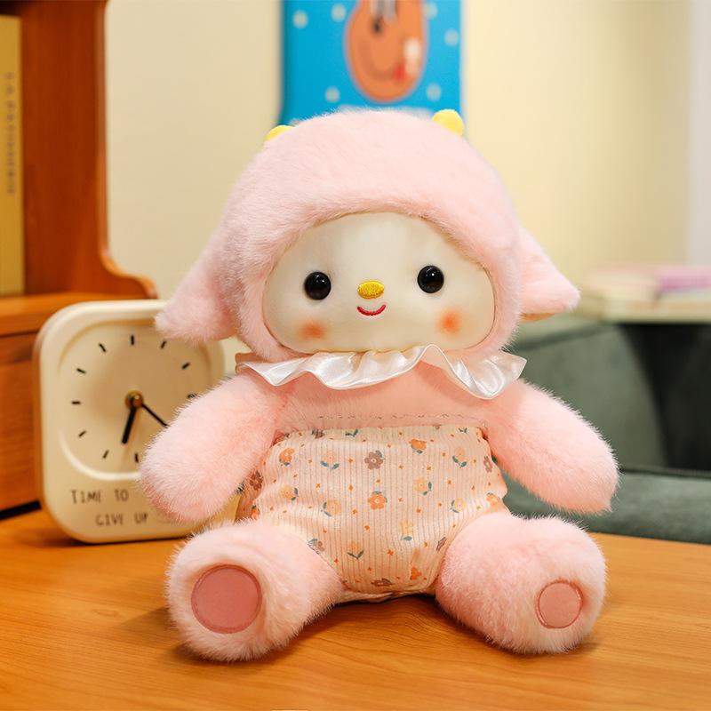 Flower Clothes Lamb Doll Cloud Sheep Healing Plush Toy Children Sleep with Doll Doll Send Girl Throw Pillow