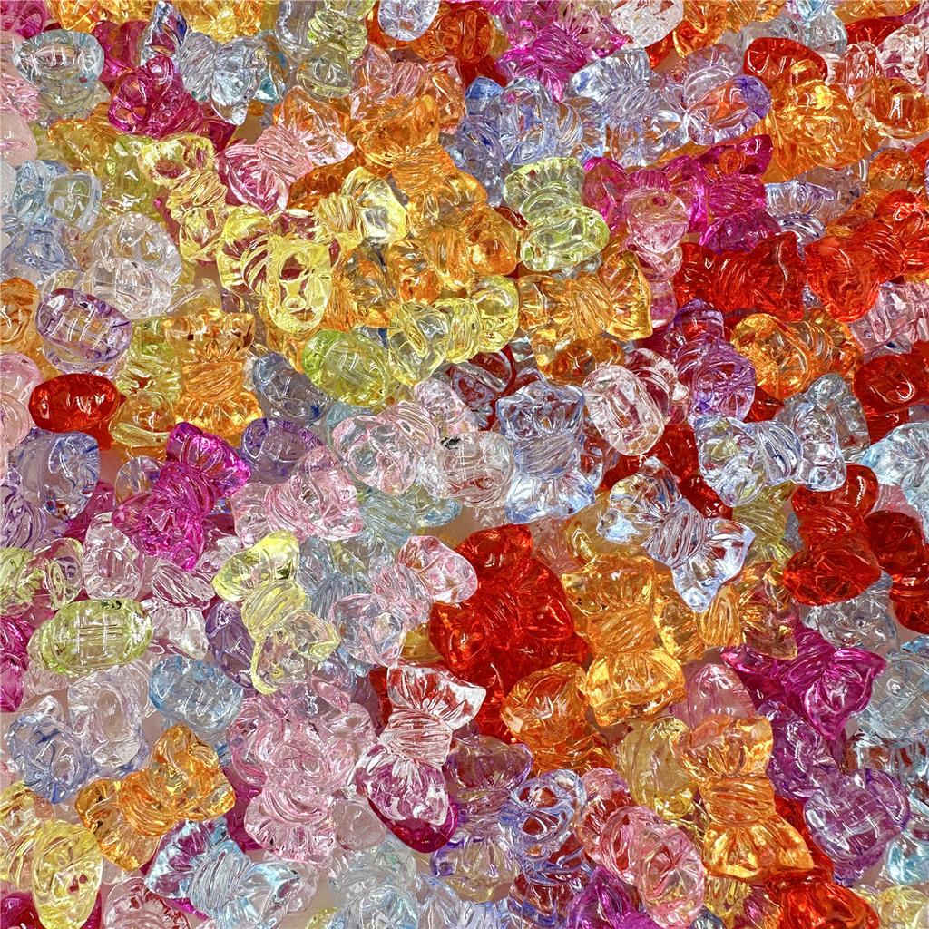 Handmade Accessories Transparent Acrylic Crystal Jewelry Candy 10Pcs Fashion Making Material 16*24.2mm DIY Phone Chain Beads  Beads