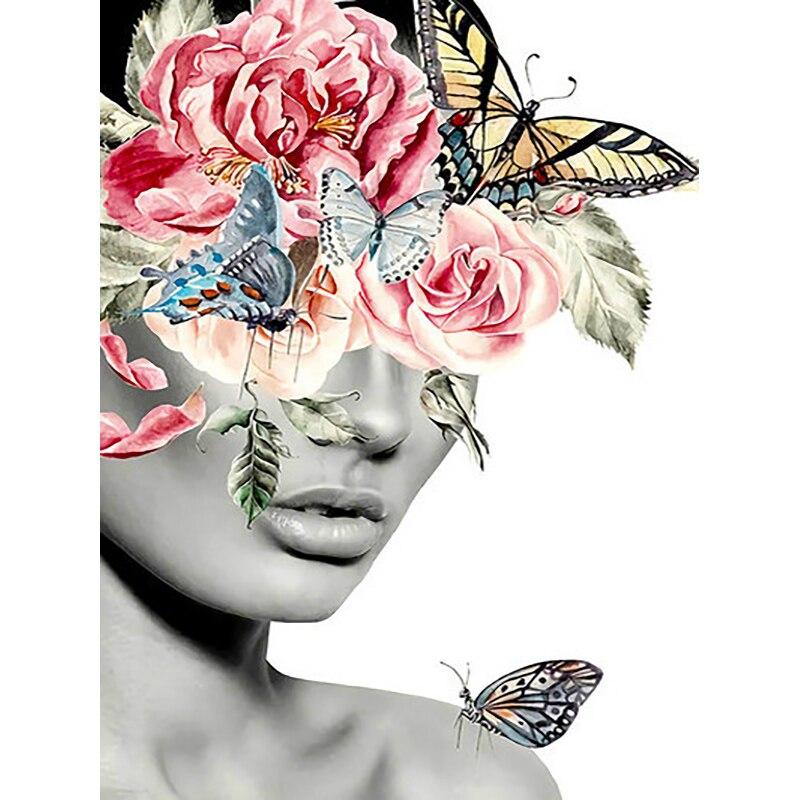 Новый 5D DIY алмазная живопись цветок Алмазная вышивка персонаж искусство вышивка крестиком полный круглый дрель ремесла домашний декор подарок