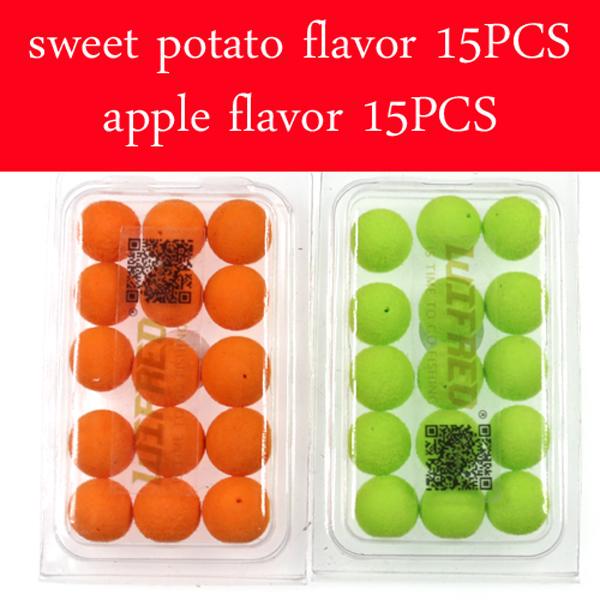 15PCS/30PCS 12mm Carp Fishing Pop Ups Boilies Baits Corn Apple Strawberry Sweet Potato Flavor Carping Bait