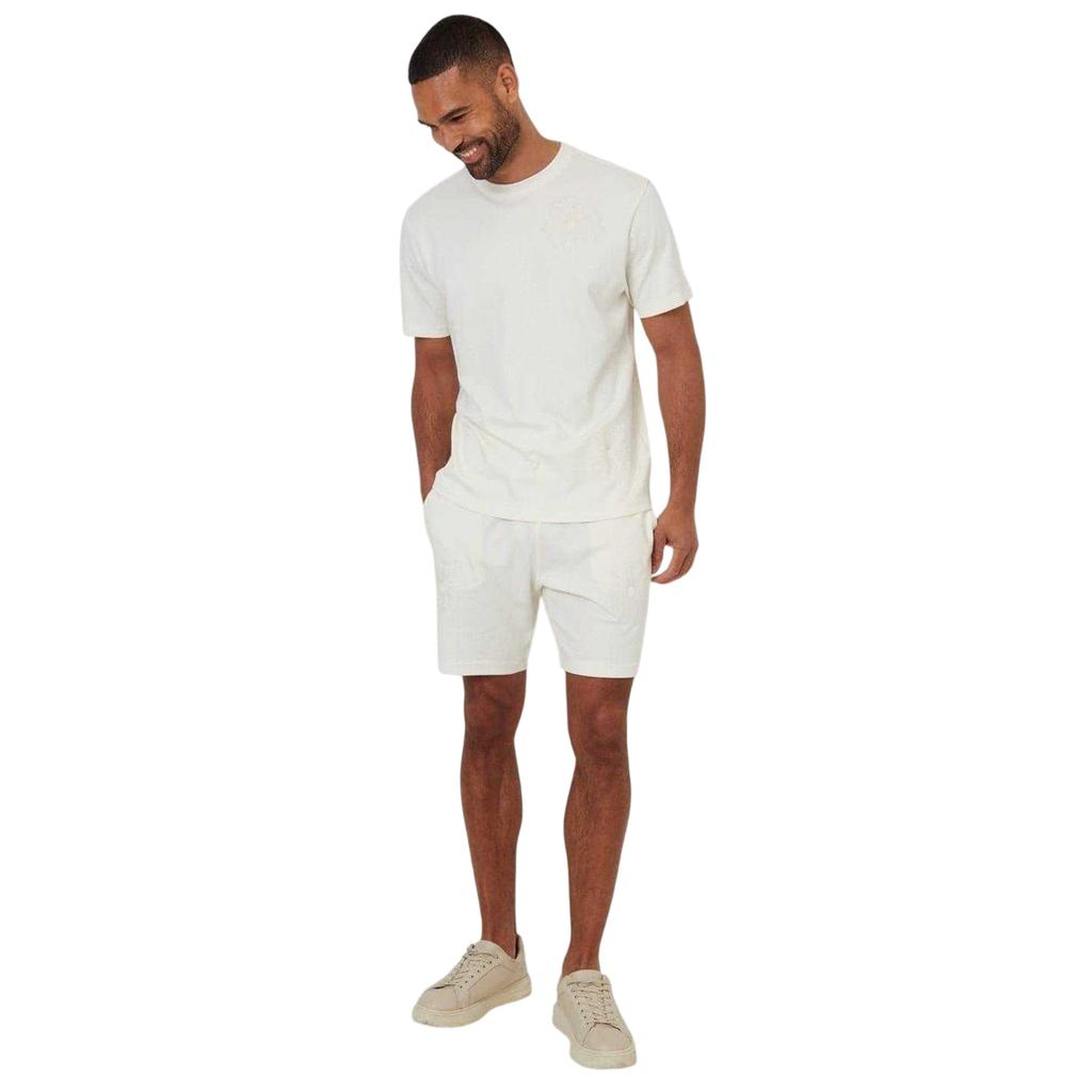 Threadbare Mens Embroidered Flower Regular T-Shirt