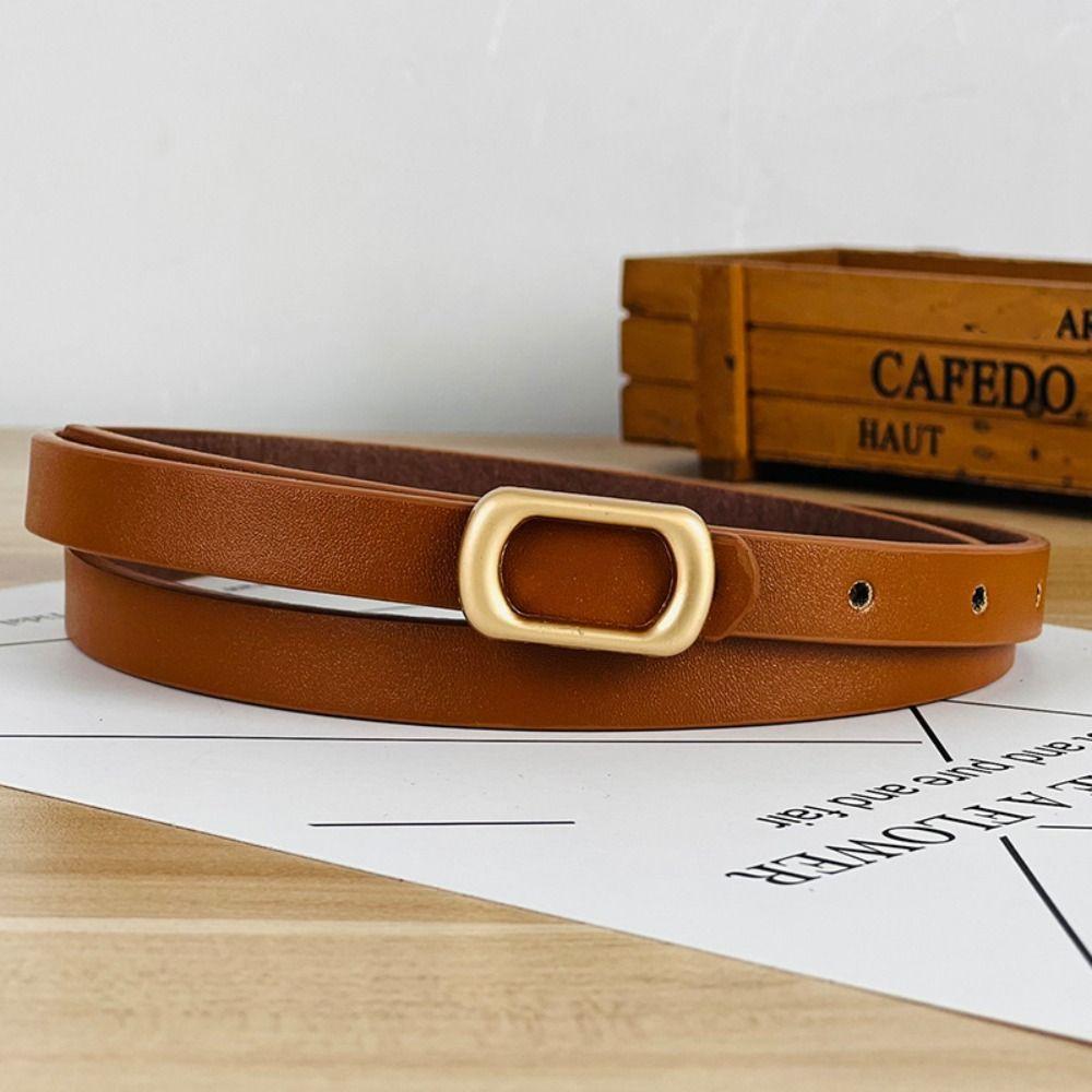 Универсальный кожаный ремень женский тонкий поясной ремень повседневный брючный ремень для платья