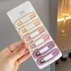 6pc Fashion Practical Versatile Morandi Color BB Hairpin Hair Side Clips for Girls Women Kids Childs Ladies Hair Accessories