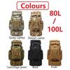 80L/100L Альпинистская сумка Climb Bag Tactical Backpacks Большой рюкзак для походов на открытом воздухе Кемпинг Дорожные сумки