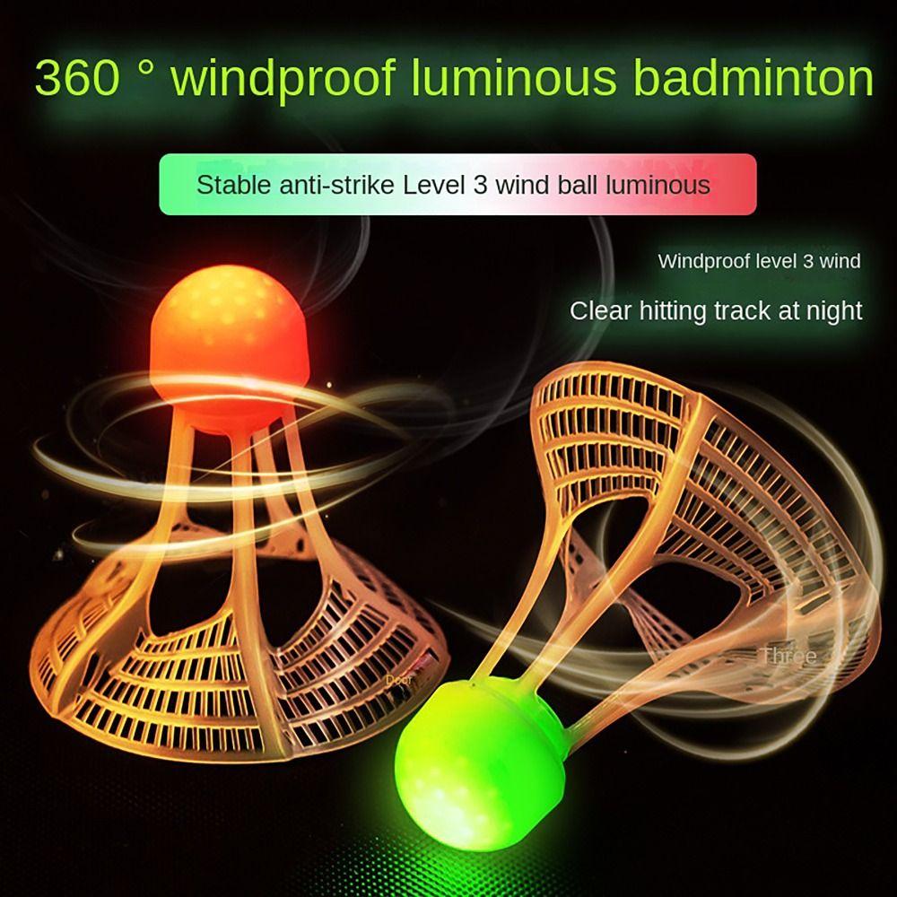 1/2/5pcs Super Resistant Fluorescent Shuttlecocks with LED Light LED Badminton Ball  Outdoor