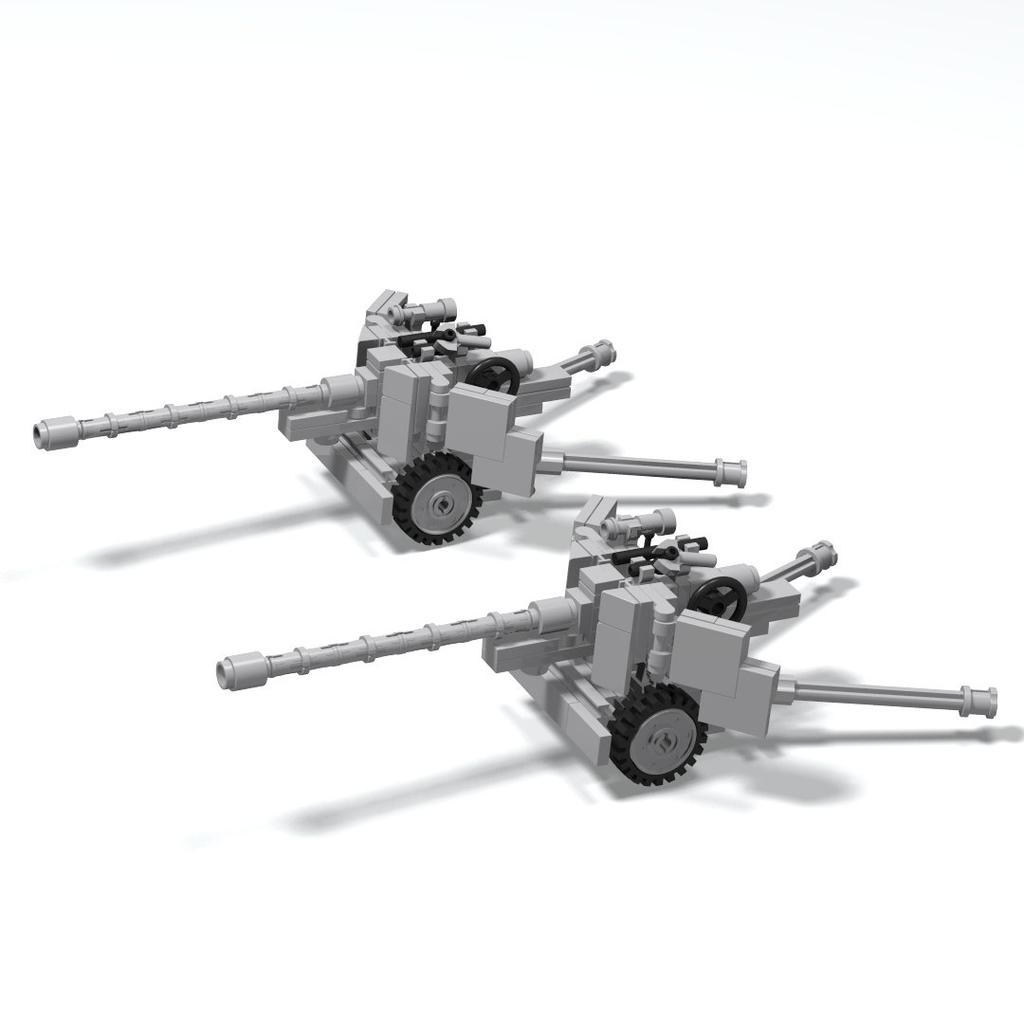 Блочный конструктор Гаубица M777 Флак 36 pak40 M102 M198 Бофорс 40мм Зенитное Противотанковое Орудие Артиллерия Линкора Военный Набор Кирпичиков