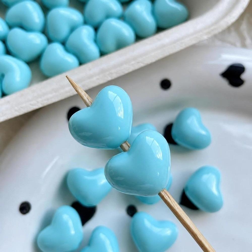 20Pcs/Lot 2.5mm Aperture Heart Shape Beads 17mm Handmade Accessory Beads Handmade Crafts