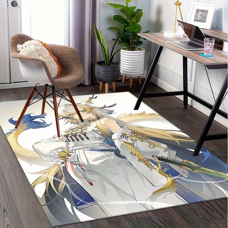 1pc Arknights Office Carpet Soft Polyester Entrance Carpet Washable Non slip Machine Washable Indoor
