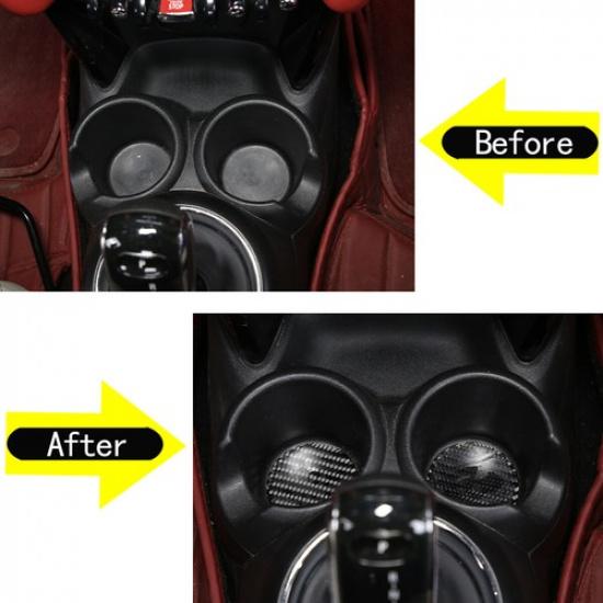 Carbon Interior inner Door Handle Bowl Cover Trim For BMW Mini Cooper 14-21