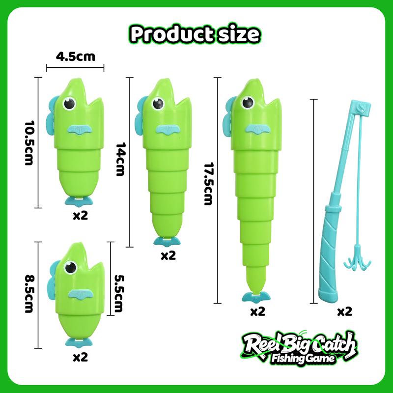 Telescoping Fish Catch Game Fishing Game Toy for Two Players Battle Fun Family Entertainment Competitive Interactive Games Toy