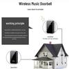 Wireless Doorbell with Digital Music for Smart Homes – Remote Control & Elderly Caller, European Standard, Dual Function.