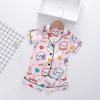 Children's Summer Cartoon Animal Print Pajamas + Pajama Pants 2 Pieces